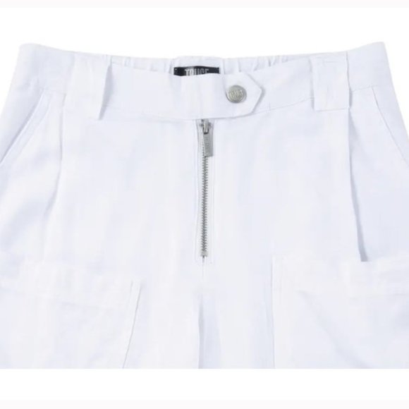Truce (Nordstrom Brand) Girls' White Linen Blend Pants - Picture 8 of 8
